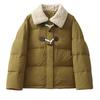 2025 Horn Buckle Autumn and Winter New Cotton Jacket Women's Lamb Wool Thickened Short Preppy Style Korean Version Jacket