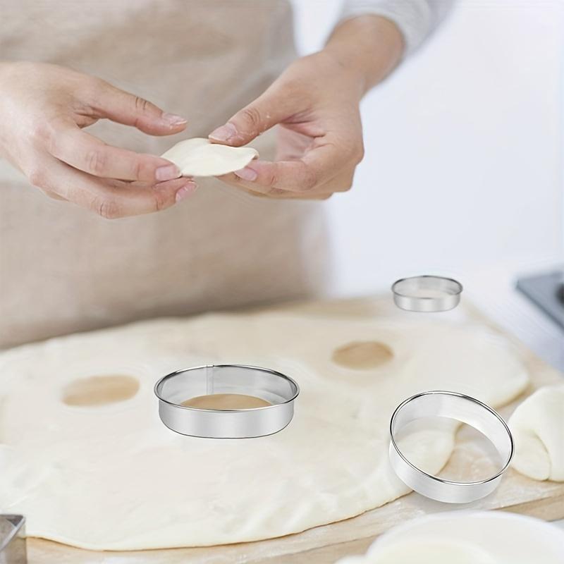 12 шт., Кольца для формочек для тортов, Кольцо для муссовых тортов из нержавеющей стали, Круглые формочки для печенья, Инструменты для выпечки, Кухонные гаджеты, Кухонные принадлежности, Товары для домашней кухни
