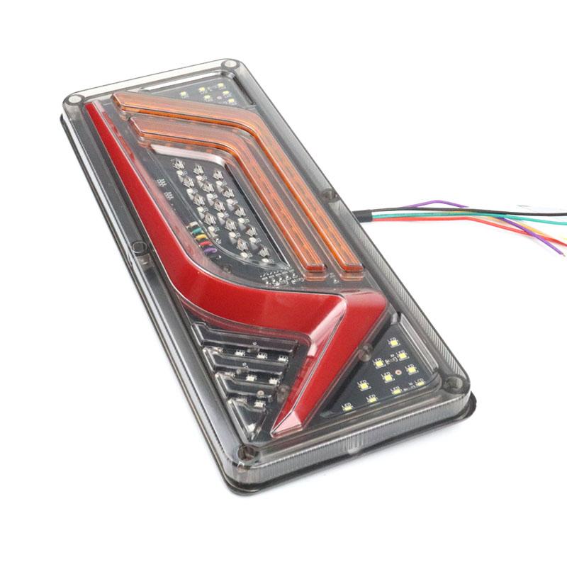 2 шт. 12/24 В динамические светодиодные задние фонари для грузовиков, указатели поворота, задние стоп-сигналы, сигнальные лампы заднего хода, прицеп, грузовой автомобиль, автобус, кемпер, караван