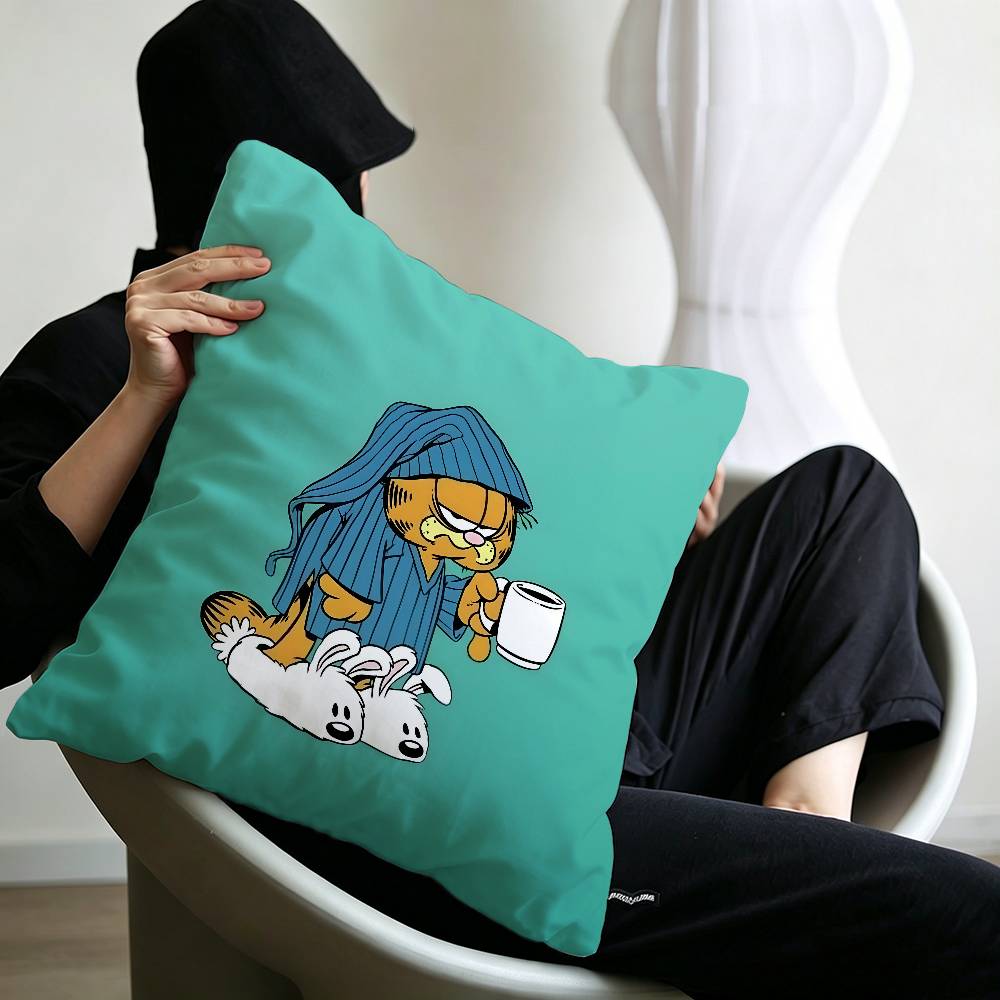 Cartoon garfield Cute cat Pillow Cushion Cover Pillowcase Living Room Sofa Home Decor Customized