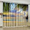 3D Sea Beach Series Printing Scenic Curtains for Bedroom Living Room Curtain Wholesale Window Curtains Scenery Drapes Outdoor