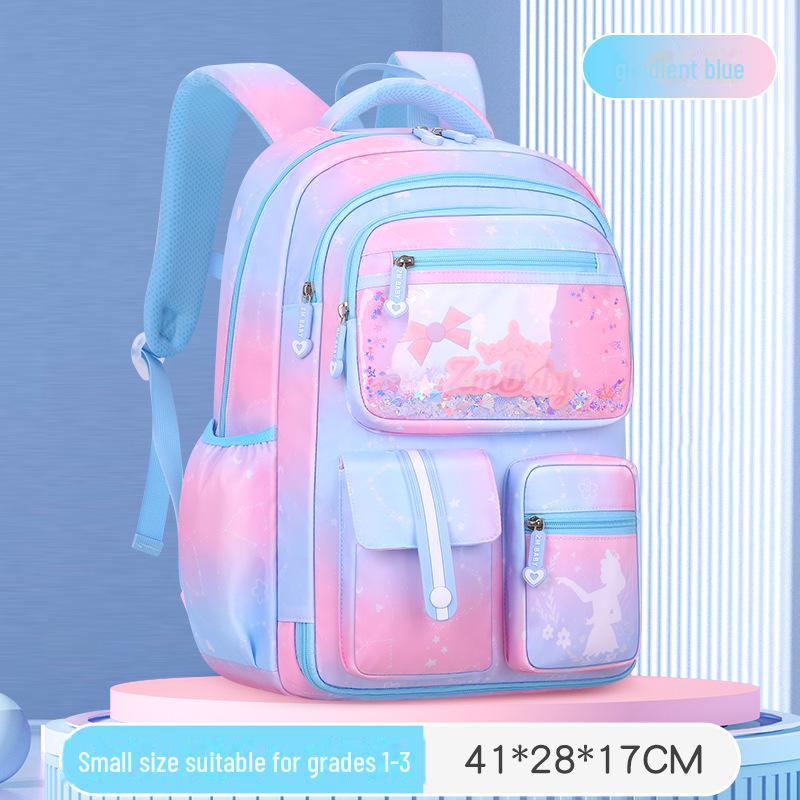 Sesame Gradient Cartoon Backpack for Girls, Grades 1-6