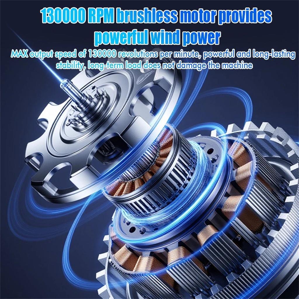 Сжатый пылесос, 210000 8-скоростной регулируемый электрический пылесос со светодиодным дисплеем, 10 000 мАч перезаряжаемый воздуходув для клавиатуры, ПК, автомобиля и уборки дома