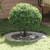 tree ring suitable for flat tree trunk silver Ø50   80 cm galvanized steel