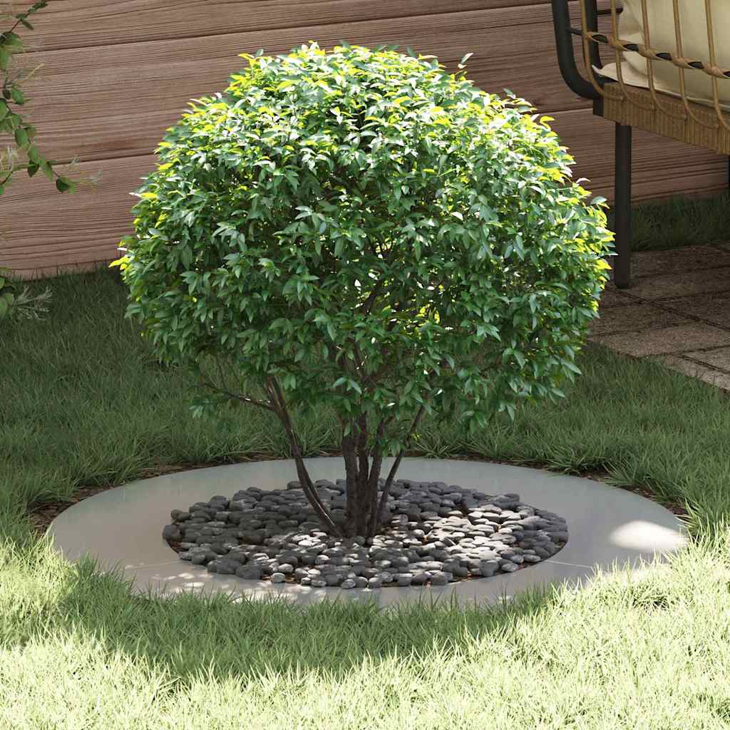 tree ring suitable for flat tree trunk silver Ø50 80 cm galvanized steel
