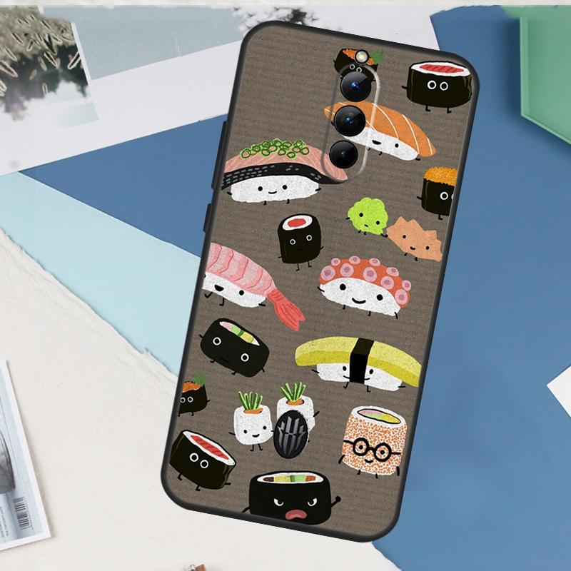 Sushi Food For Nubia Red Magic 10 Pro Plus 6 7 Pro 6S 7S 5G 6R Case For RedMagic 8S 9S 8 9 Pro Plus