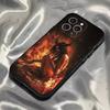 Готический чехол для телефона S-Сатана Ведьма для iPhone 16,15,14,13,12,11,Pro,Max,Plus,X,XS,SE4,E,Mini, Мягкий черный чехол