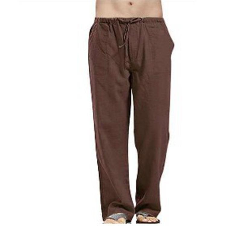 Men's Linen Large Size 10 Color 8 Pocket Trousers Casual Loose Pants