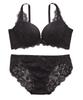 Внутренний комплект: простой кружевной бюстгальтер и шорты, сохраняющие подмышки чистыми, черный - - H90/3L