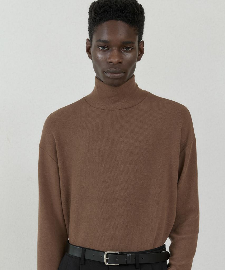 TRIP LE SENS Basic Turtleneck Knit_Toffee Brown (Type B)