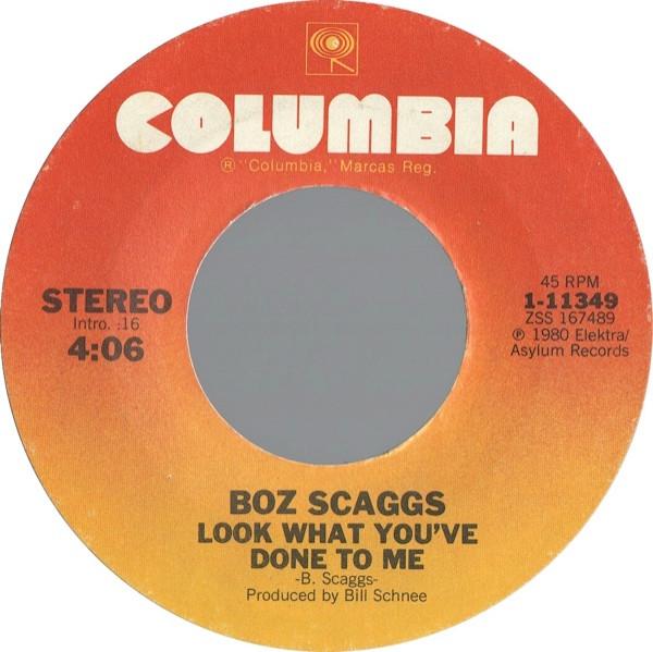 7-дюймовая пластинка BOZ SCAGGS - Look What You've Done To Me / Simon 111349 Columbia 1980 США Рок Б/у