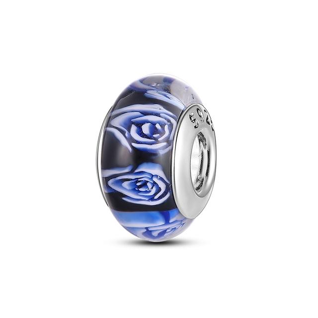 Ocean Blue Cz Бусина 925 Серебро Морская Черепаха Земляная Сова Шарм Подходит для нового браслета Летняя серия Ожерелье с подвеской