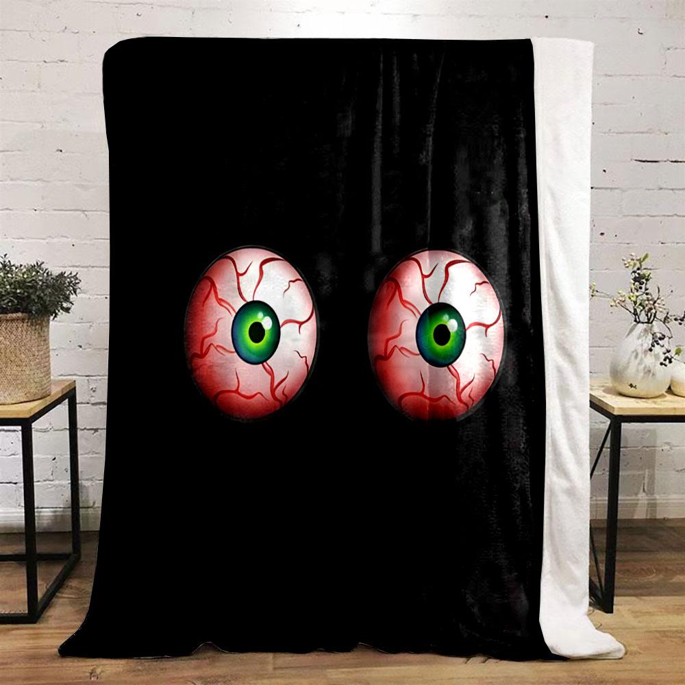"Spooky Bloodshot Eyes Design" print blanket soft and cozy perfect for the living room bed sofa or a nap,gift