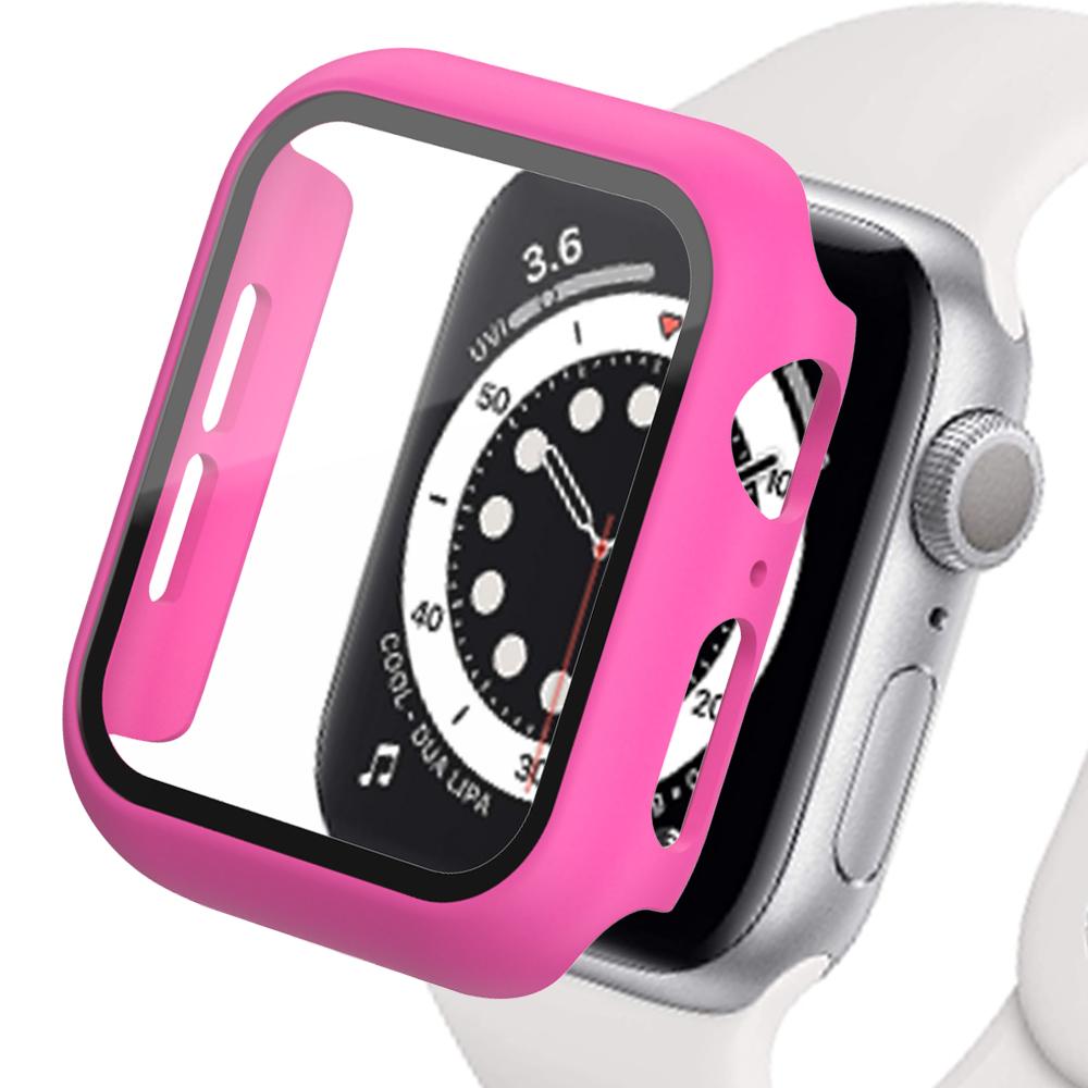 Стекло+Чехол Для Apple Watch корпус 45мм 41мм 44мм 40мм 42мм 38мм ремешок Аксессуар Защитное стекло iwatch серия 5 4 6 SE 3 7 8 9