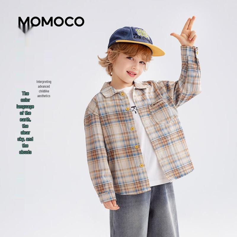 MOMOCO Повседневная рубашка с длинным рукавом для мальчиков