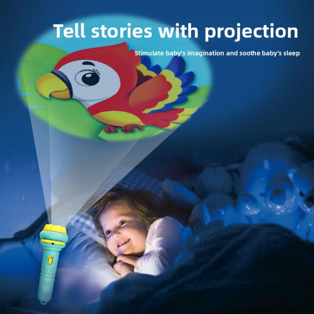 Мультяшный детский проекционный фонарик Мини-проектор Игрушка для раннего развития ребенка Игрушка для обучения детей Подарок