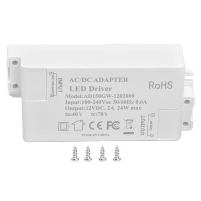 DC12V 24W 2A LED Driver Постоянное напряжение Многофункциональный DIY LED Light Transformer AC 100?240В
