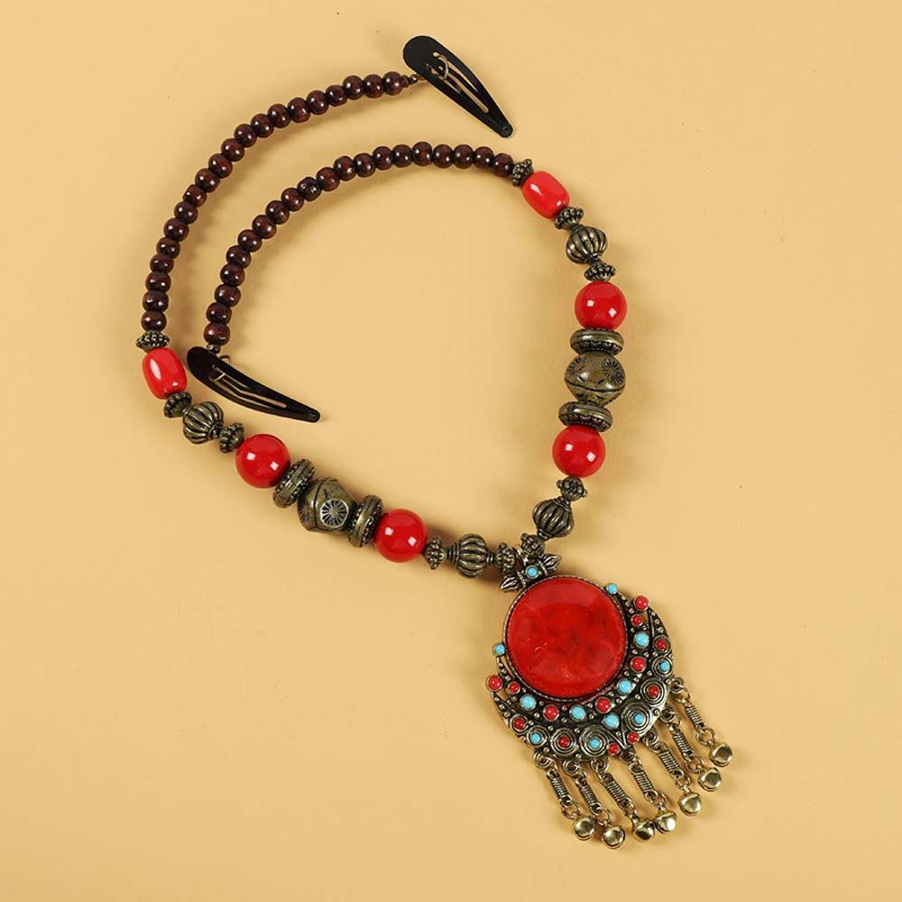Necklace Tibetan Jewelry Forehead Pendant Ethnic Tassel Necklace Ethnic Head Chain Bohemia Tiara