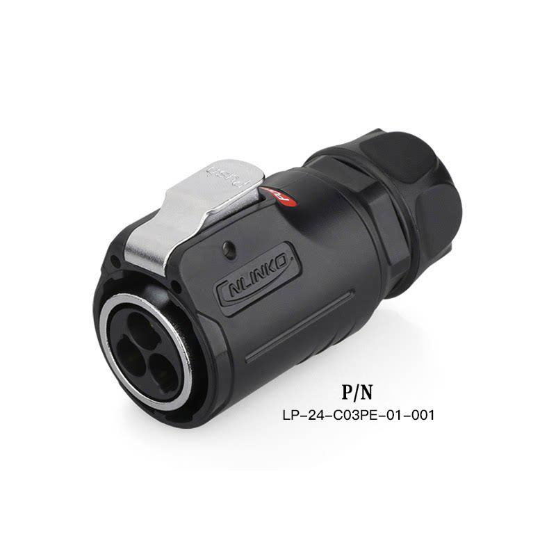 Cnlinko LP24 IP67 Waterproof Circular Bayonet Male Female Plug Socket 3 4 10 12 19 24 Pin 45A for Industrial Automation System