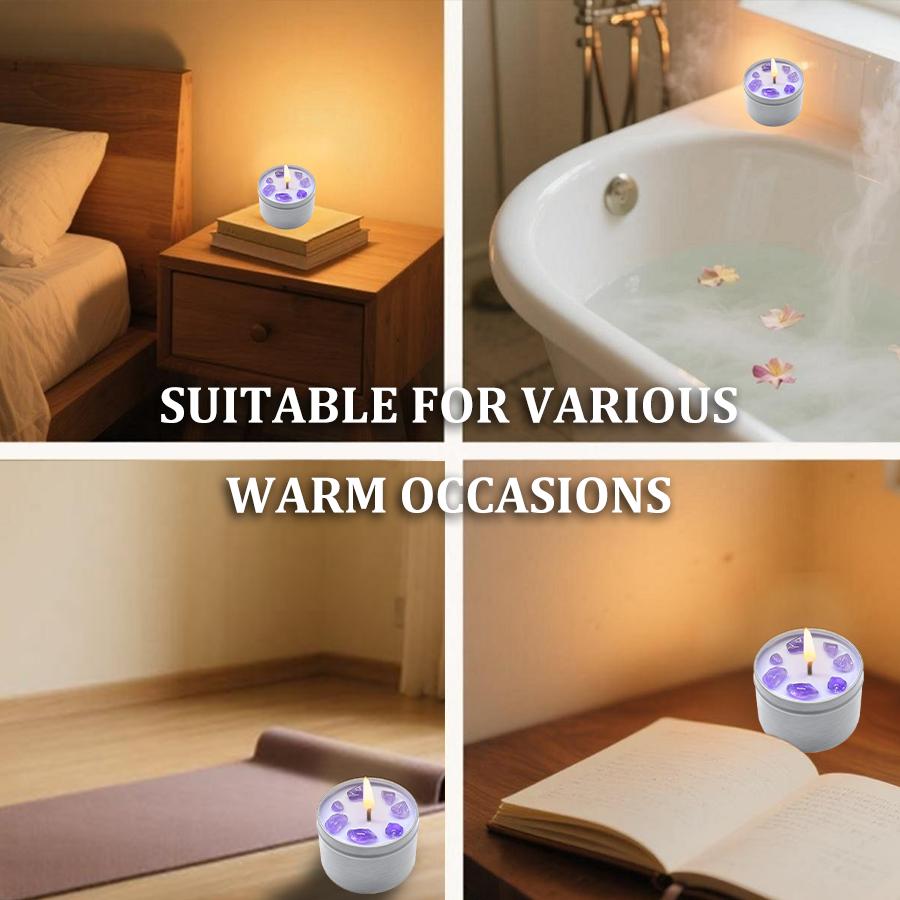 Ароматические свечи – 3 унции Хрустальная ритуальная ароматическая свеча с соевым воском, подходит для ежедневного использования, праздничные подарки, используйте для декора дома на Хэллоуин