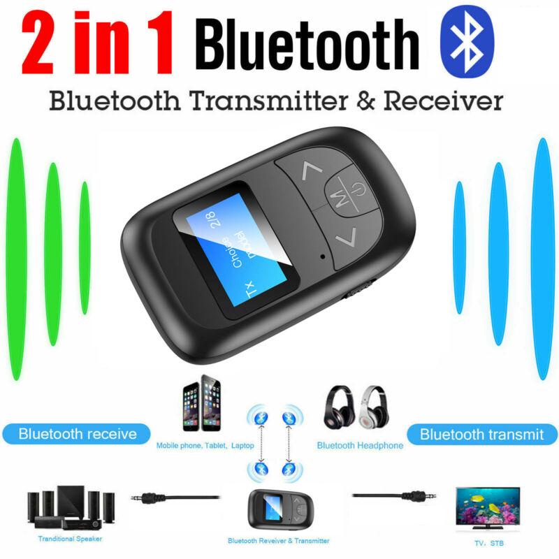 Новый Bluetooth 5.0 адаптер ЖК-экран дисплей Bluetooth приемник передатчик два в одном громкая связь