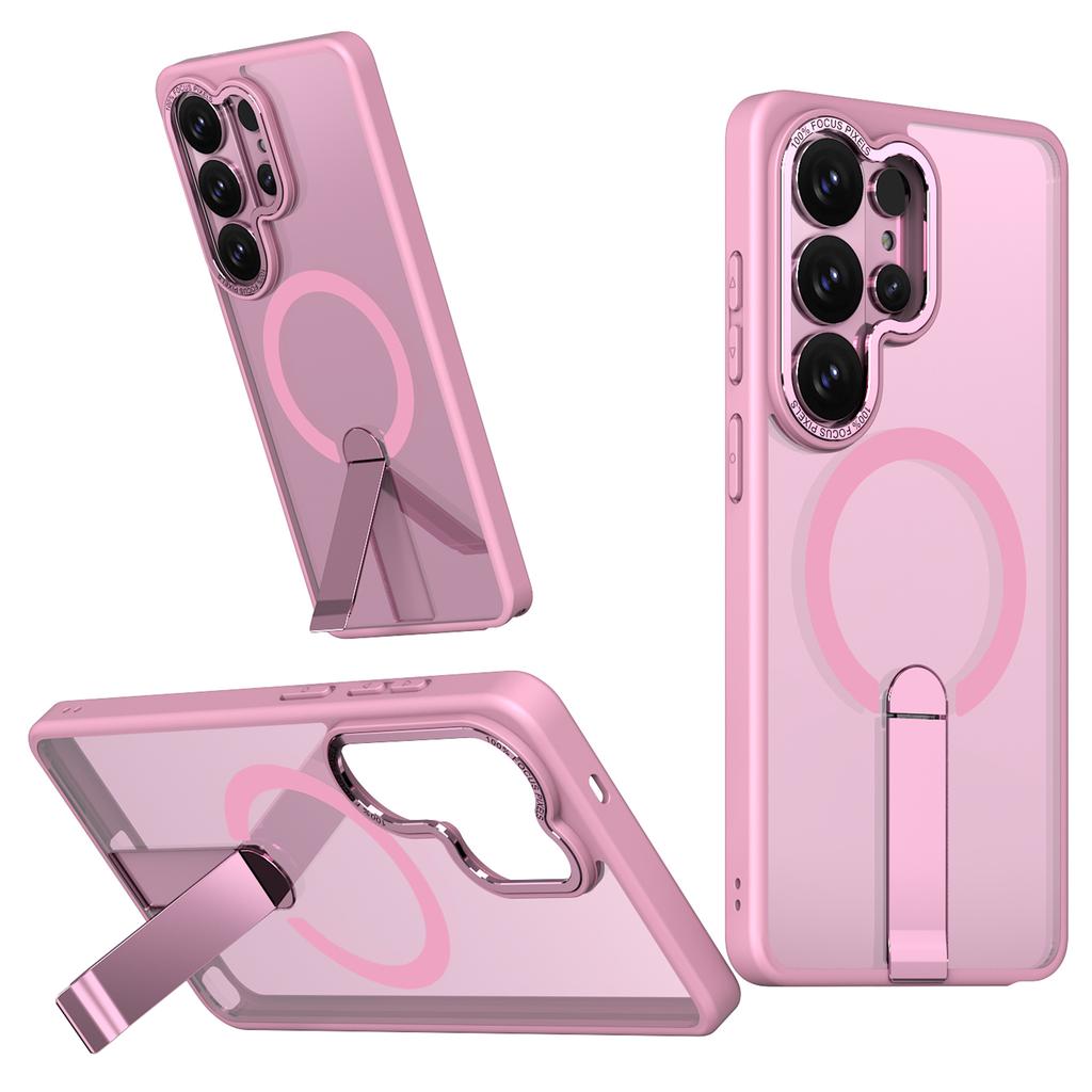 For Samsung Galaxy S26 Ultra Magnetic Case Kickstand TPU + Acrylic Phone Cover