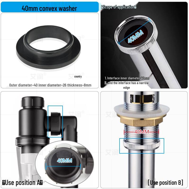 Резиновое уплотнительное кольцо для кухонной мойки для прокладки сливной трубы