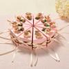 10pcs Triangle Cake Shaped Candy Boxes Party Favors with Flower Bowknot Chocolate Candy Gift Box for Bridal Shower Wedding Birthday Party