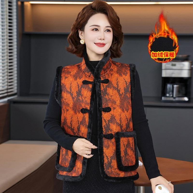 Женский осенне-зимний бархатный жилет с утолщением, терможилет, жилет-куртка в стиле тан