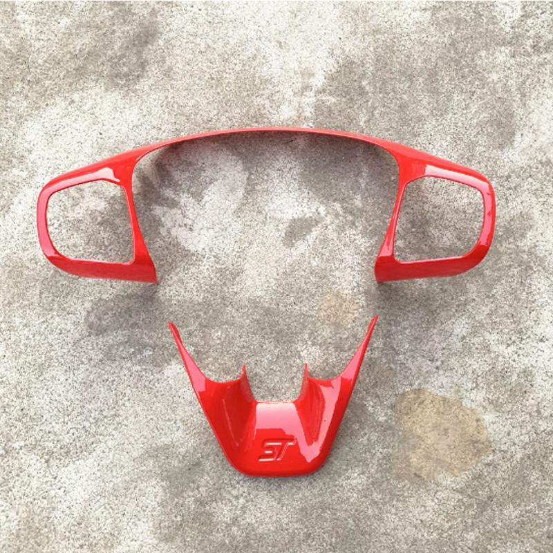 Для Ford Fiesta MK8 2017 2018 2019 аксессуары ABS углеродное волокно ST автомобильный руль отделка рамка кнопки управления