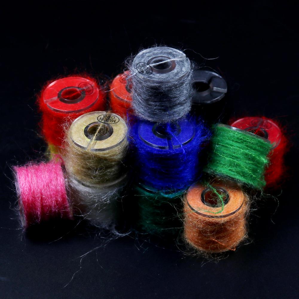 8Spools Color Mix Fox Fur Hair for Fly Tying Streamer Bait Fish Natural Fine Fiber Fly Tying Material