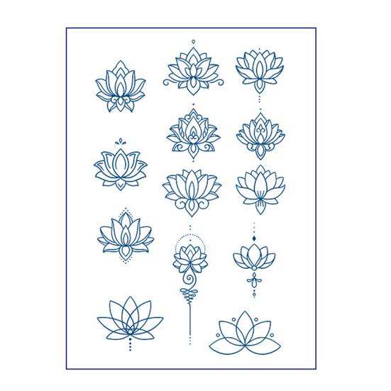 Растительные временные тату-наклейки Мультяшные изображения Временные татуировки Поддельные татуировки на тело, руку, грудь, плечо для полупостоянного боди-арта