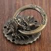 2Pcs Antique Bronze Dragon Head Handles Old Chinese Style Vintage Pulls Ring For Dresser Drawer Cabinet Door