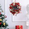 Рождественский венок Подвеска на входную дверь Крыльцо Новогодний фермерский дом Снежинка Красные ягодные гроздья Гирлянда Зимний фестиваль Вешалка на дверь коридора