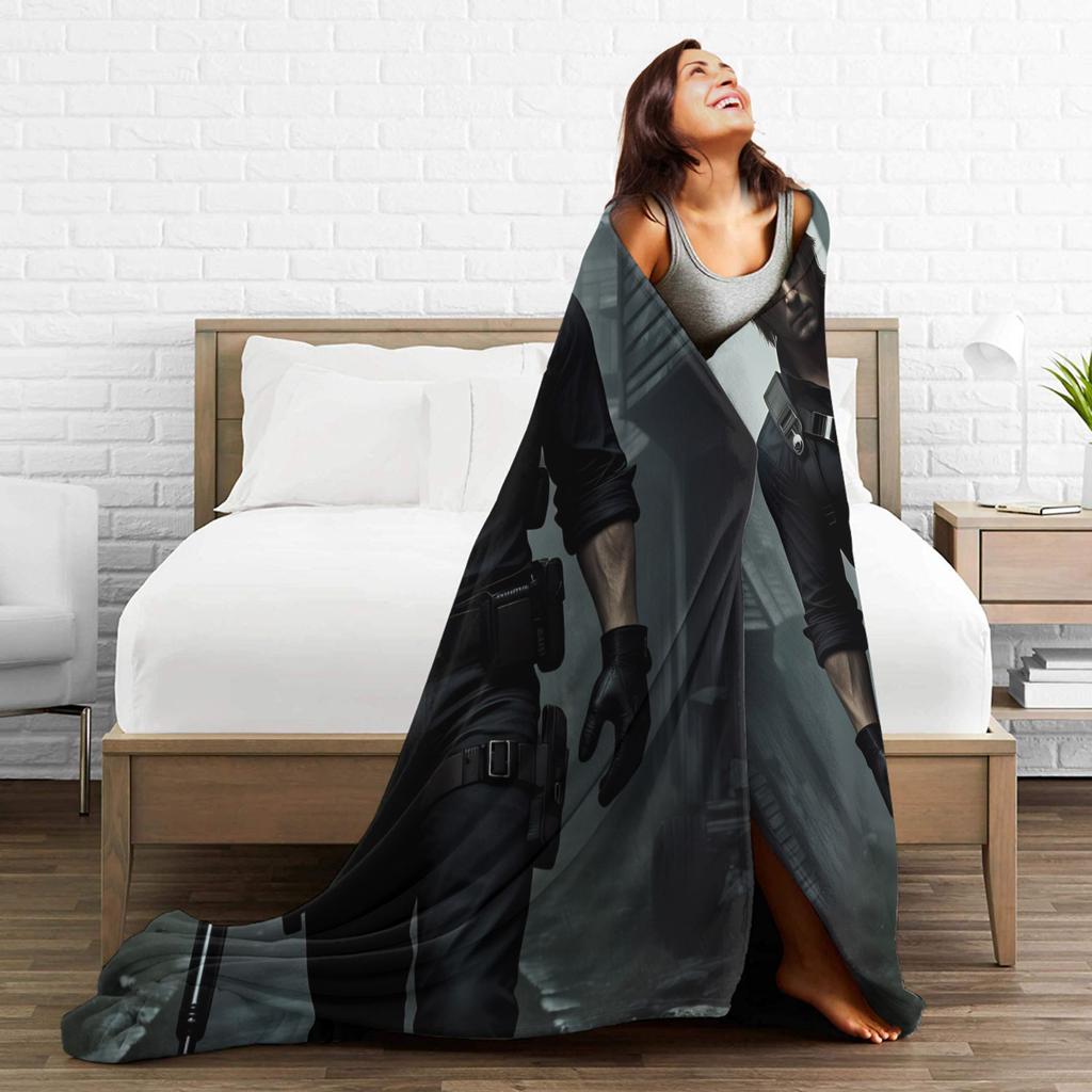 Leon Kennedy Throw Blanket Super Soft Funny Blanket For Couch Chair Travel Flannel Bedspread Bed Cover