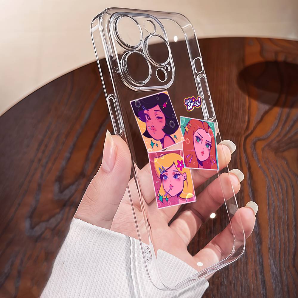 Чехол для телефона Totally Spies Для IPhone 17 16 15 14 11 Pro Max 13 12 Mini 17Air 16e Ударопрочный Мягкий Прозрачный Чехол Coque