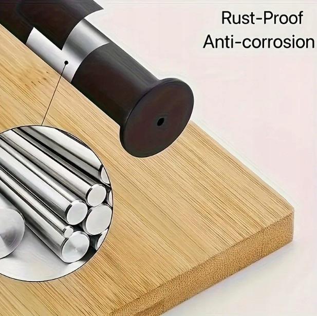 Black Loft Toilet Paper Holder Hanger with Bamboo Shelf Adhesive