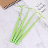 4 шт. 0,5 мм черные чернила Lucky Leaf Lovely гелевая ручка Green Leaf Writing Signature Pen для студентов, школьных офисных принадлежностей