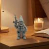 3D-печатный ornaments Солдат-гном, Водонепроницаемые статуэтки из смолы, устойчивые к солнцу и дождю, Вооруженная миниатюрная фигурка для декора на улице и в помещении