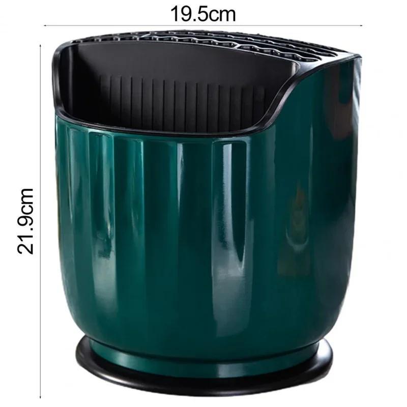 Вращающийся на 360 градусов держатель для ножей, многофункциональный держатель для кухонных принадлежностей, подставка для ножей, сушилка для столовых приборов, ящик для хранения, ложка, вилка для кухни