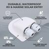 RV Solar Double Cable Entry Gland Box White ABS Solar Entry Housing for Boats Yacht Roofs