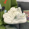 Платформенные белые женские туфли 2025 новые дышащие весенне-осенние суперхитовые папины кроссовки универсальные спортивные туфли детские