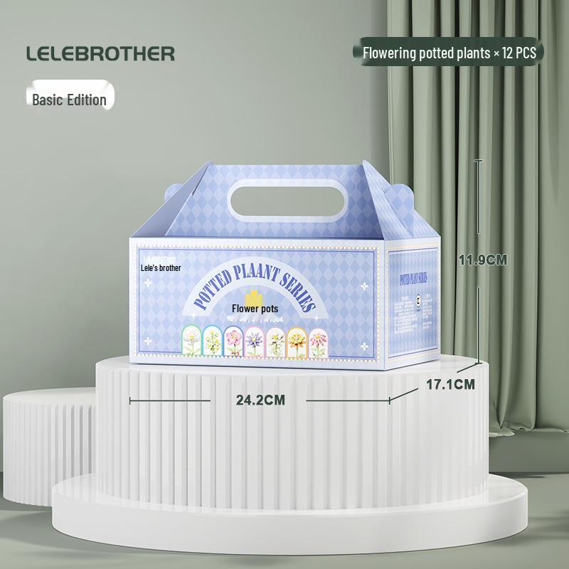 Игрушка-конструктор Lele Brothers Цветочная корзина с суккулентами - Подарок в горшке для девочек