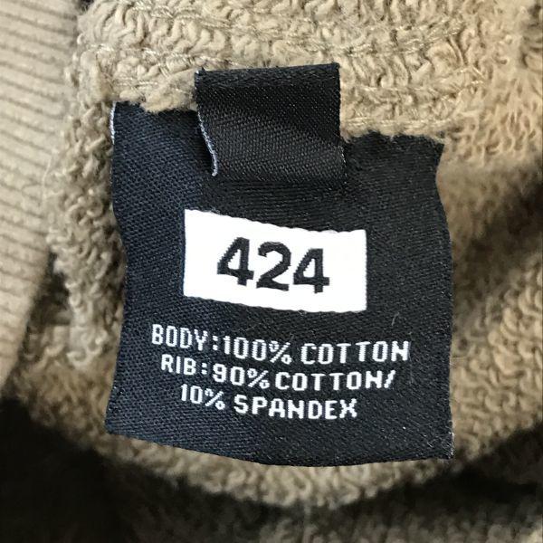 Made in Los Angeles 424 Round Neck Long Sleeve Sweatshirt Men M Brown(USED)