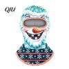 Winter Skiing Balaclava Velvet Face Mask for Christmas, Santa Snowman Reindeer Elf Balaclava, Cold Weather Guard Windproof Neck Gaiter Outdoor