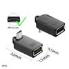 Адаптер Micro USB OTG Угловой 90 градусов Мини USB на USB-A Конвертер Поддержка Зарядки Телефона Планшета Plug and Play