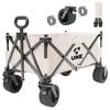 UNE Carry Wagon Outdoor Wagon Foldable Camping Cart with Brake Large Capacity 150L Convergence Load Capacity 150kg Free Standing Storage Compact Comes