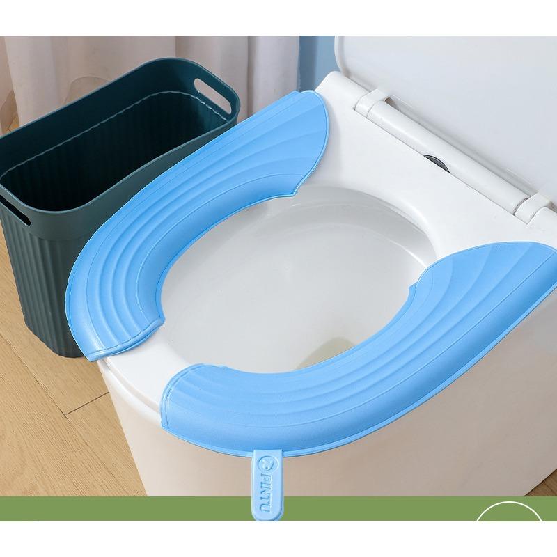 Водонепроницаемая подушка для унитаза, всесезонная портативная подушка для унитаза, утолщенная клейкая крышка из ЭВА для рук, чехол для унитаза