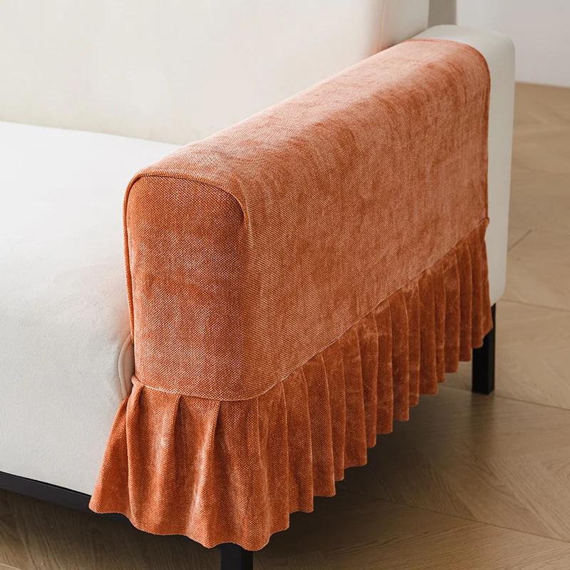 Chenille Non-Slip Sofa Armrest Protector Universal Soft Warm Furniture Protector for Chair Sofa Couches Recliner Armrest Covers