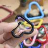 12 шт. карабинов в форме сердца, прочный сплав, брелок, зажим, пружинный крючок, пряжка для рюкзака, бутылка для воды, аксессуары для кемпинга на открытом воздухе